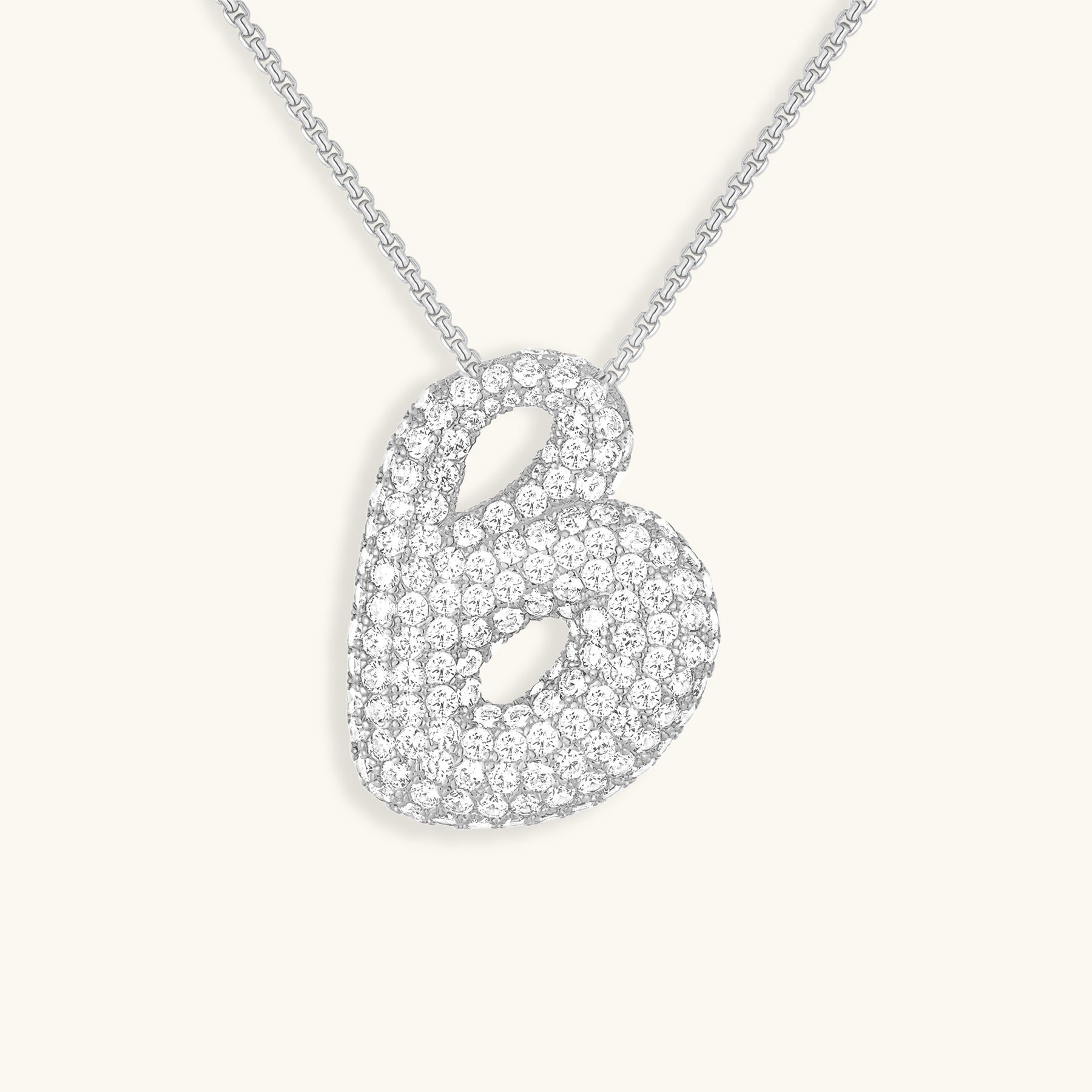 LunaBubble Initial-Halskette mit Diamantoptik – Persönliches Geschenk zum Muttertag