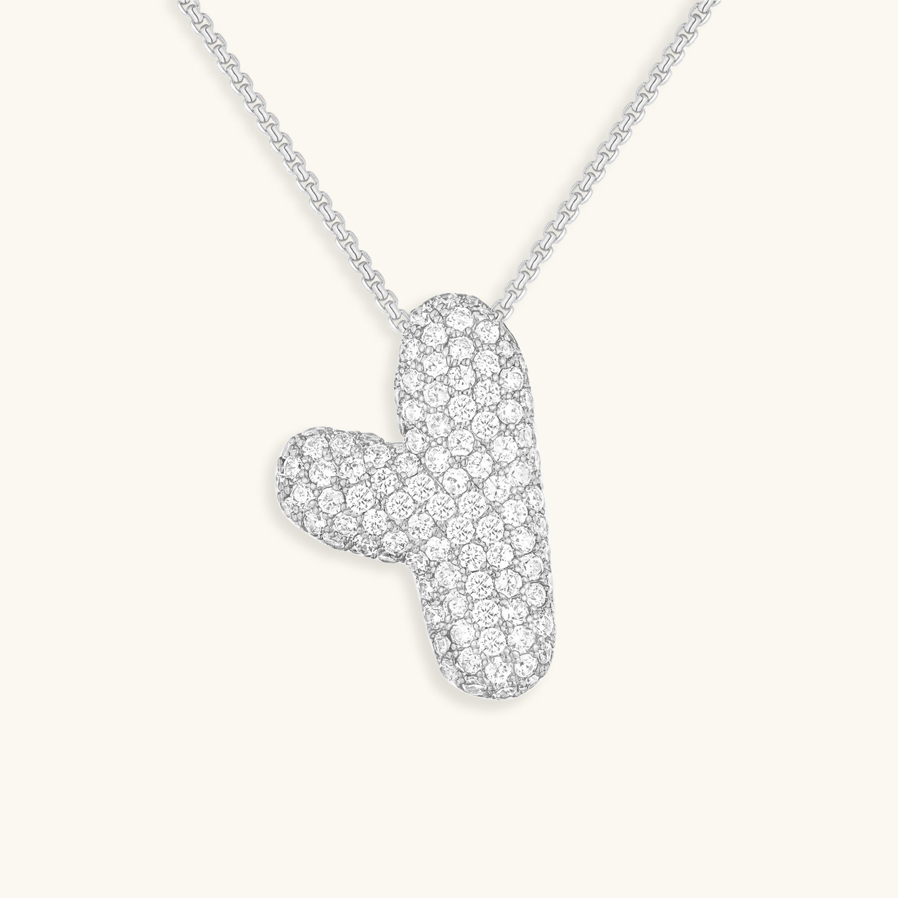 Collar LunaBubble Initial con efecto diamante – Regalo personal para el Día de la Madre