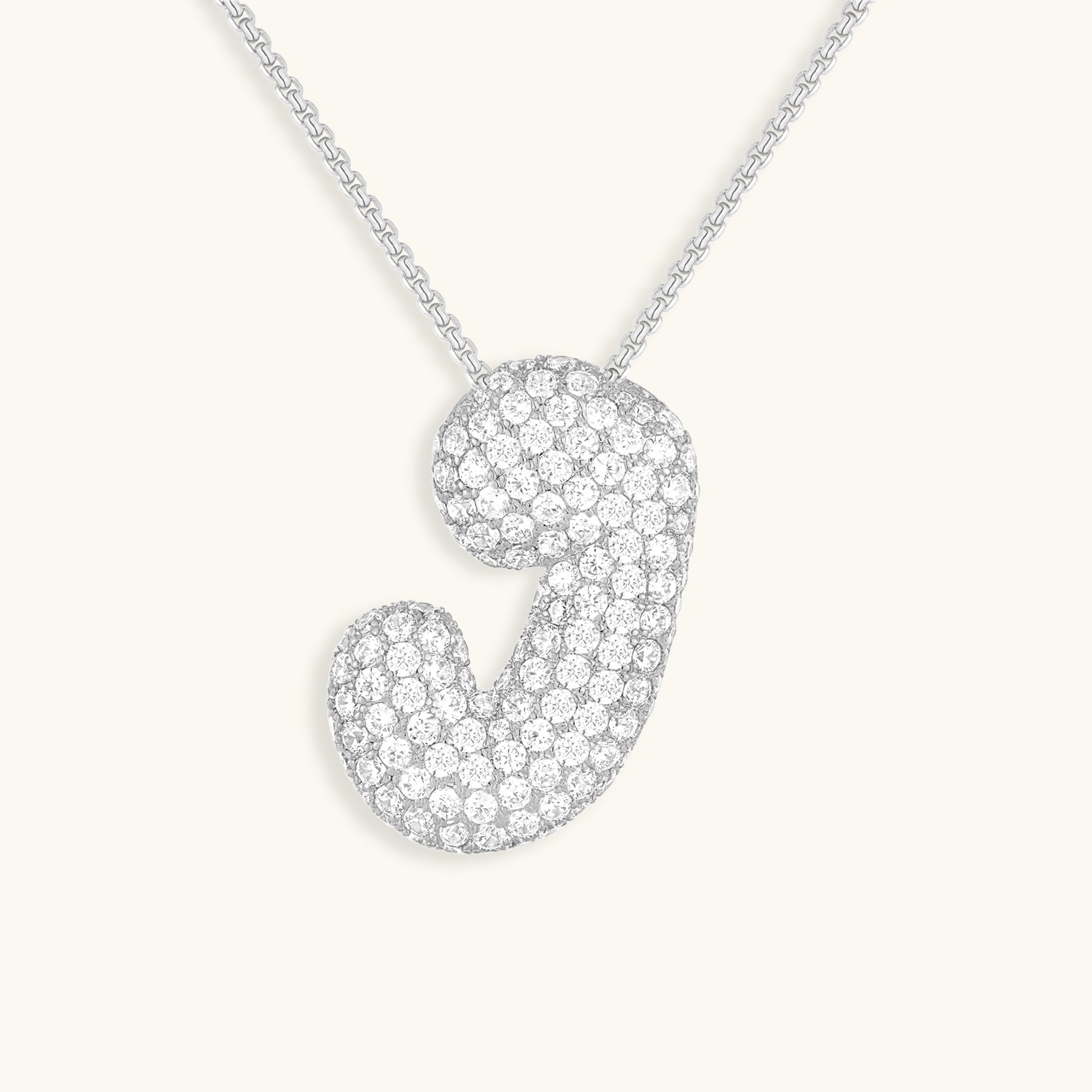 Collar LunaBubble Initial con efecto diamante – Regalo personal para el Día de la Madre