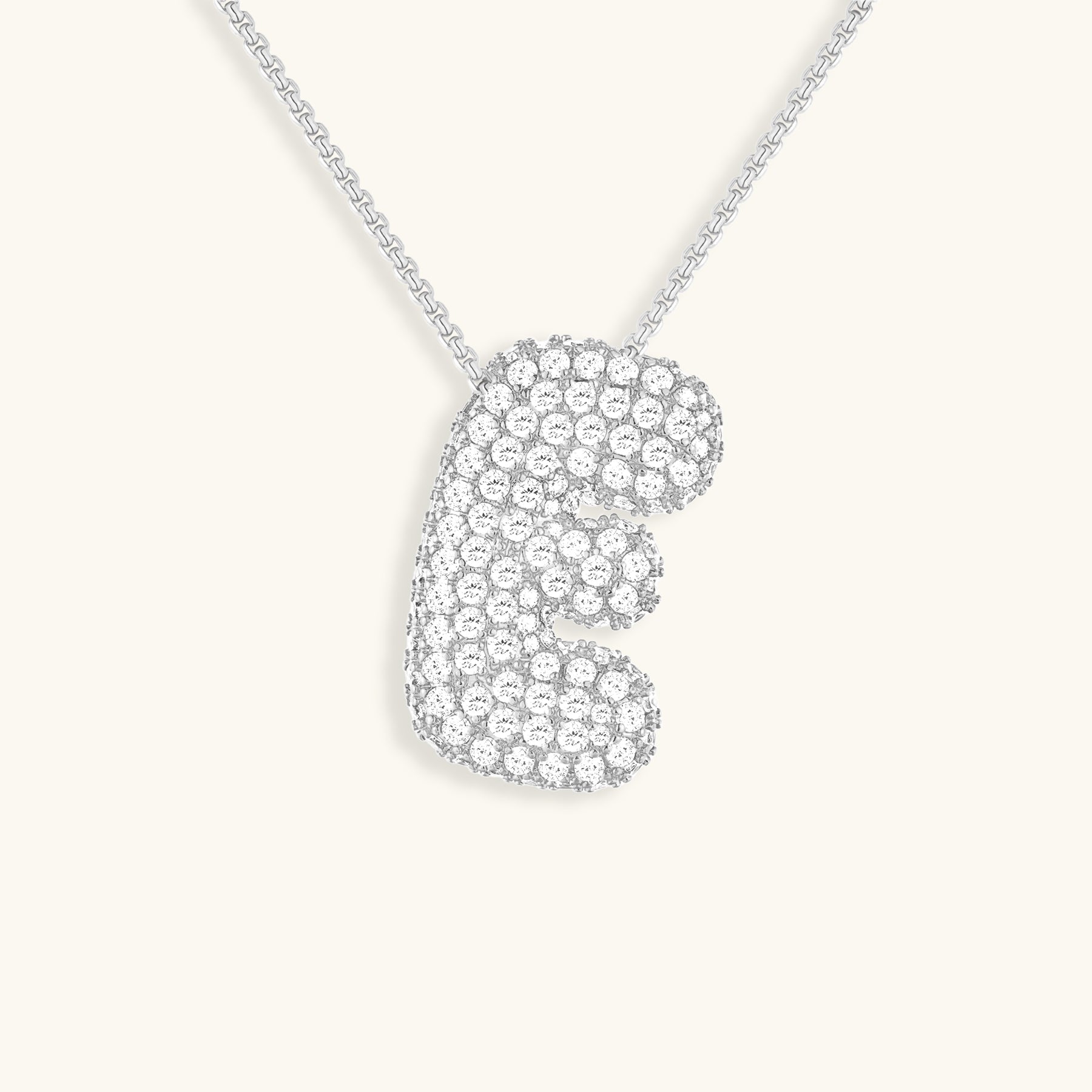 Collar LunaBubble Initial con efecto diamante – Regalo personal para el Día de la Madre