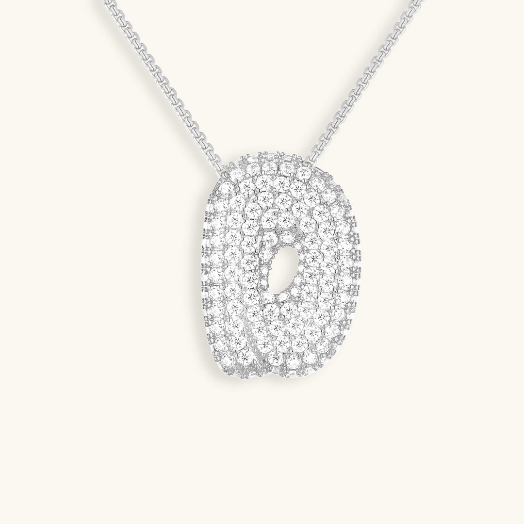 Collar LunaBubble Initial con efecto diamante – Regalo personal para el Día de la Madre