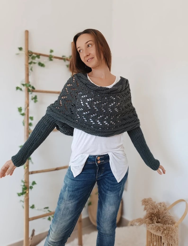 Vanessa – Elegante Schulterstola aus Strick