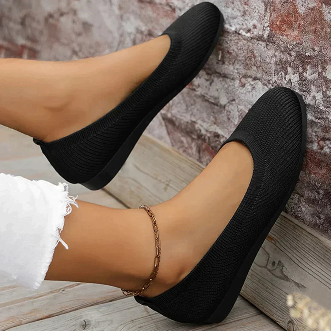Ella - Strick Ballerinas in Frischen Farben