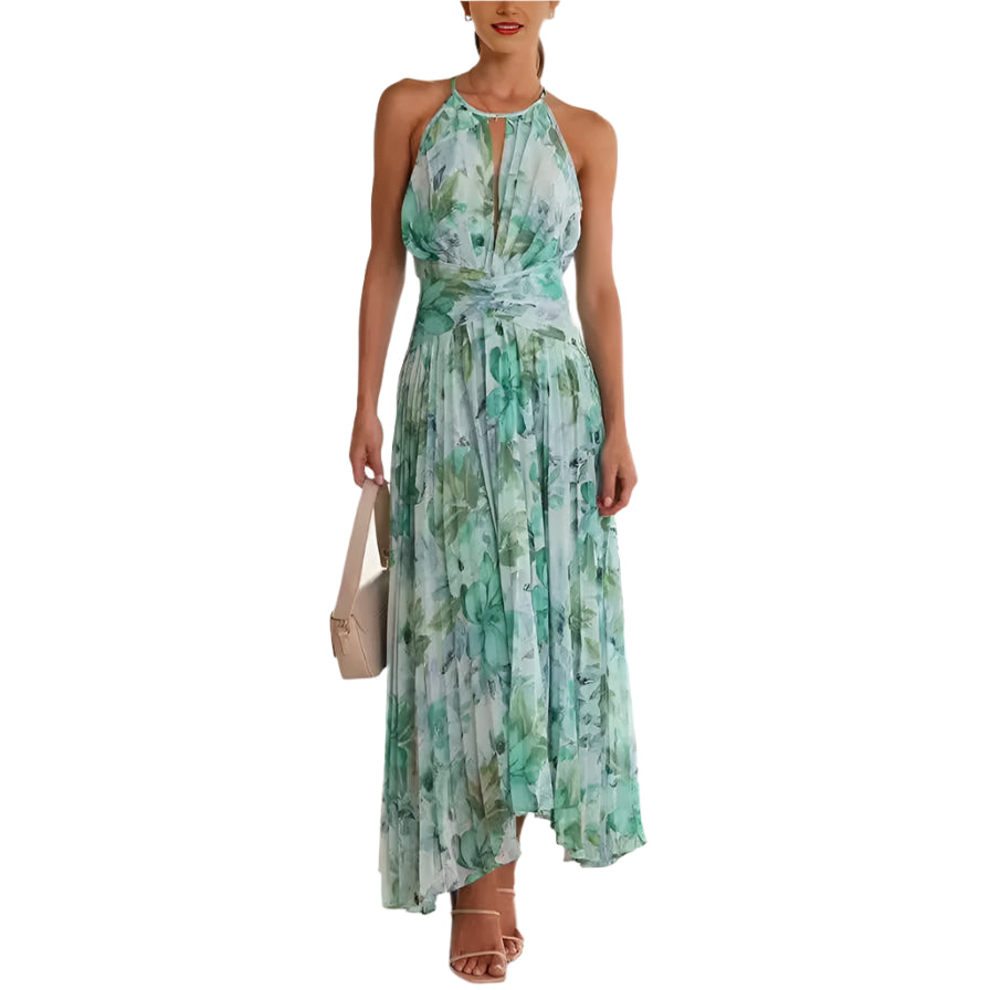 Krishna - Elegante Blumenprint-Maxikleid für Sommerveranstaltungen