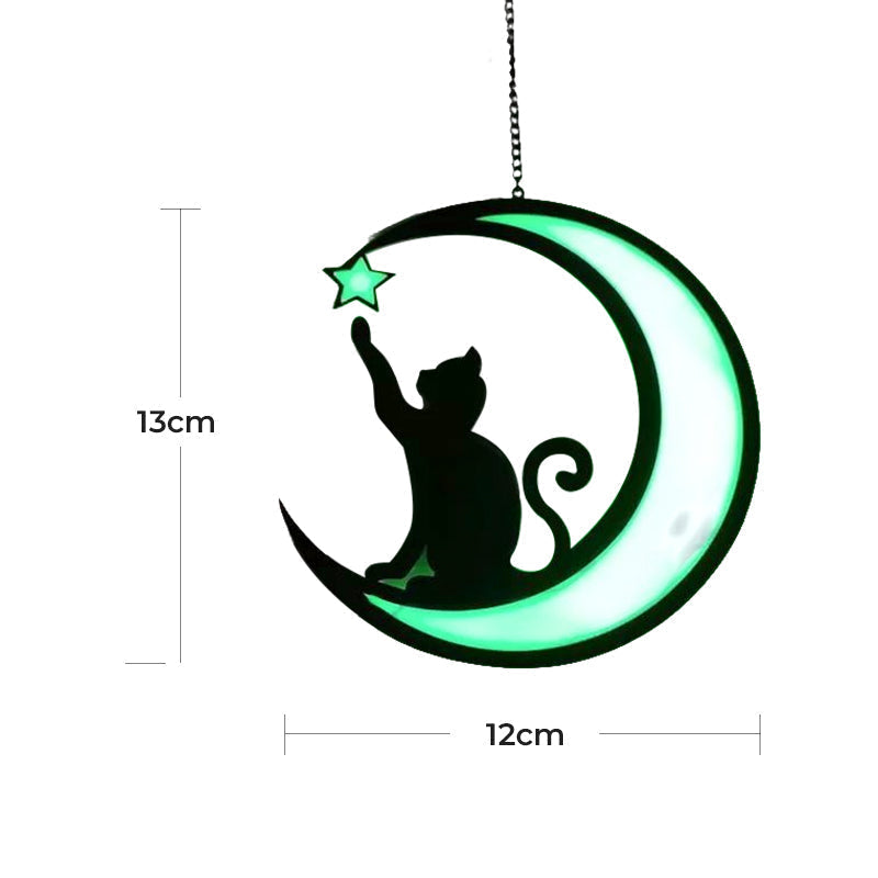 MoonlitWhiskers – Magische LED-Lichter für Katze und Halbmond