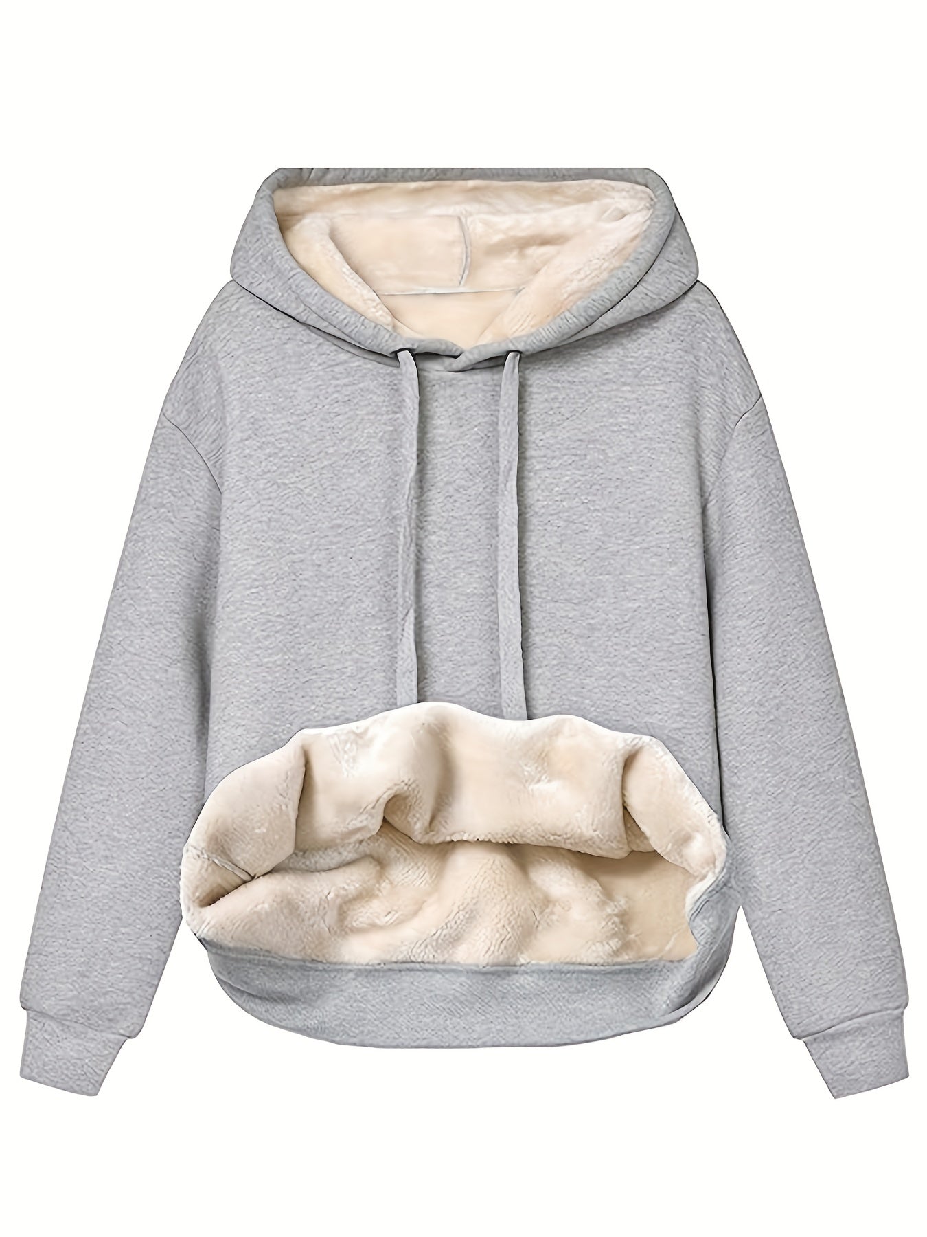 Mia - Cálido invierno hygge con sudadera con capucha de forro polar