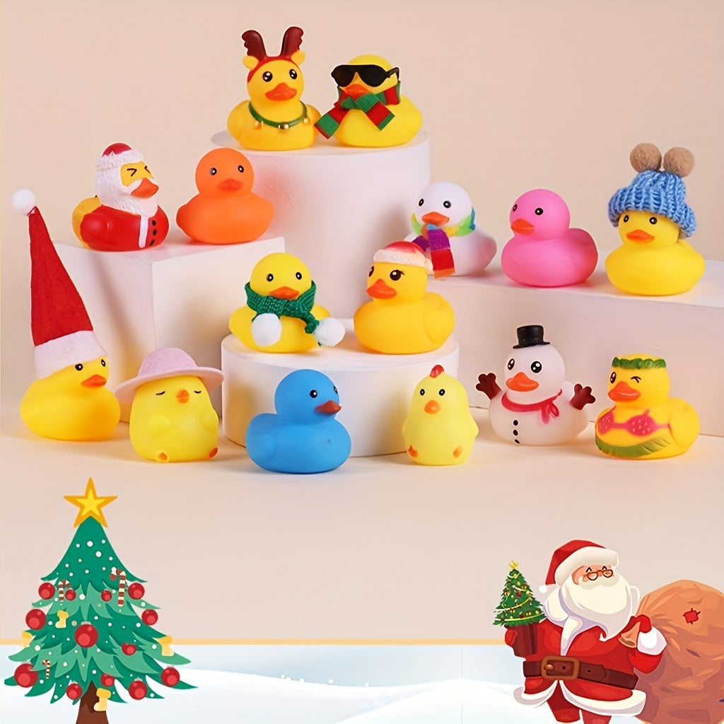 Festlicher Adventskalender mit Badeenten zu Weihnachten 2025