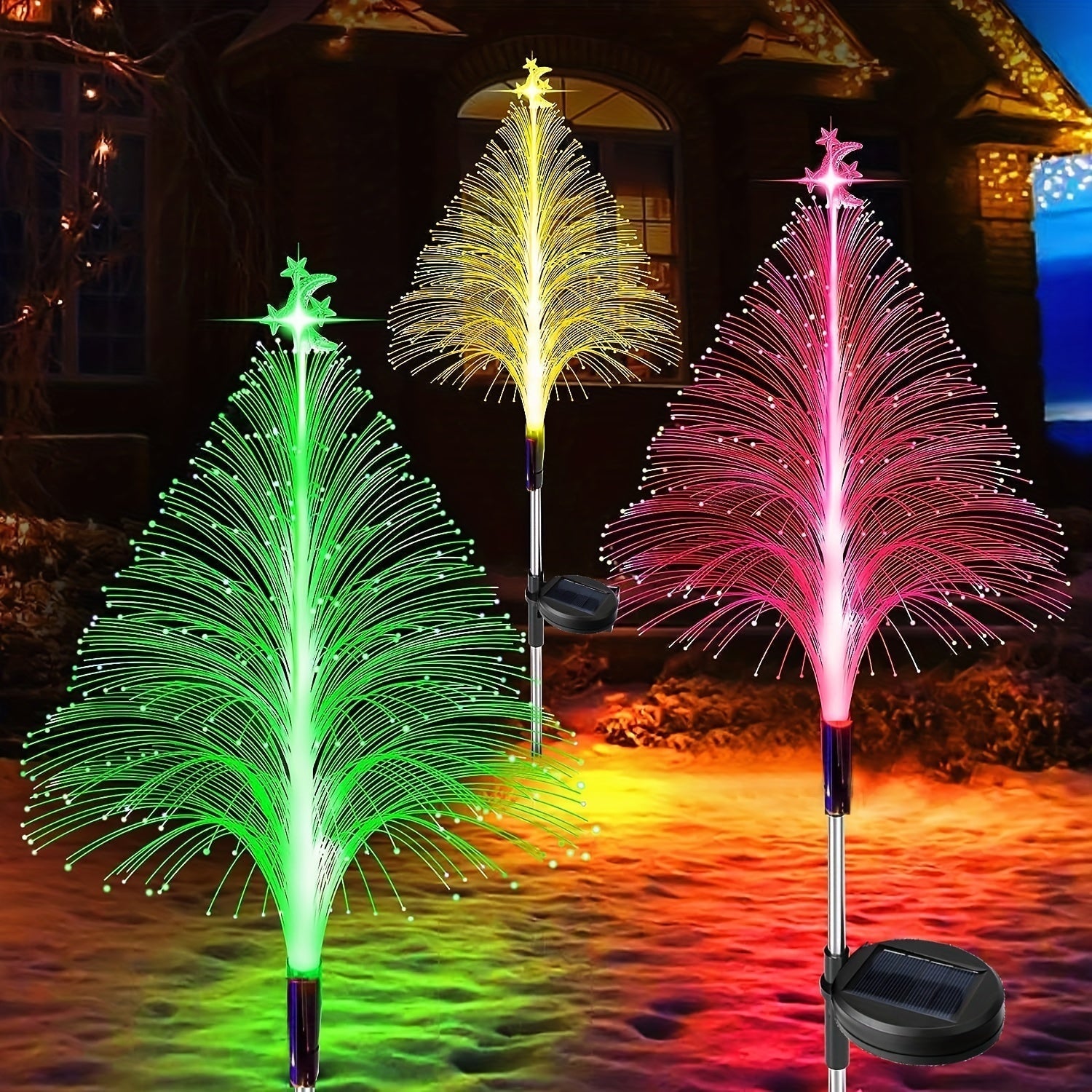 Glow | Lumières de sapin de Noël solaires avec 7 changements de couleur