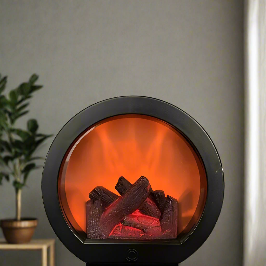 GlowHearth - Tragbarer Elektrischer Kamin mit Realistischer Flammenwirkung