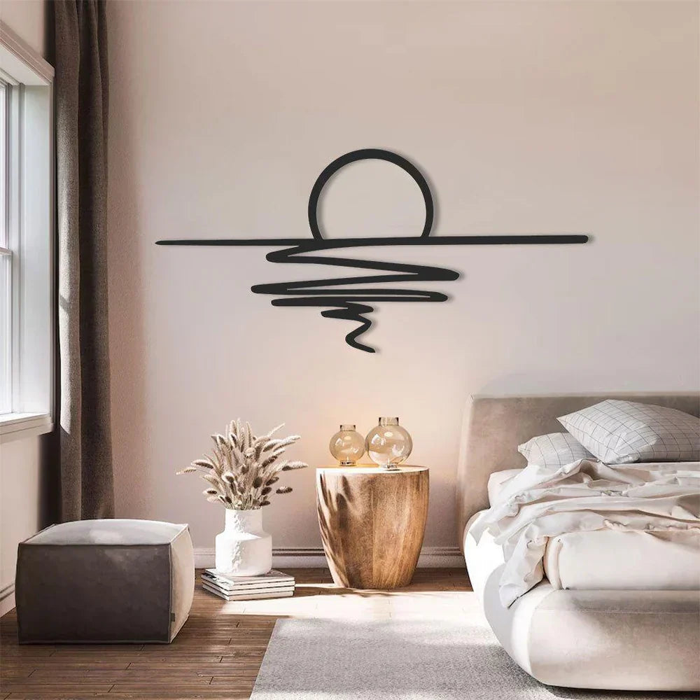 SereneSwirl - Moderne minimalistische Wandkunst für stilvolle Räume