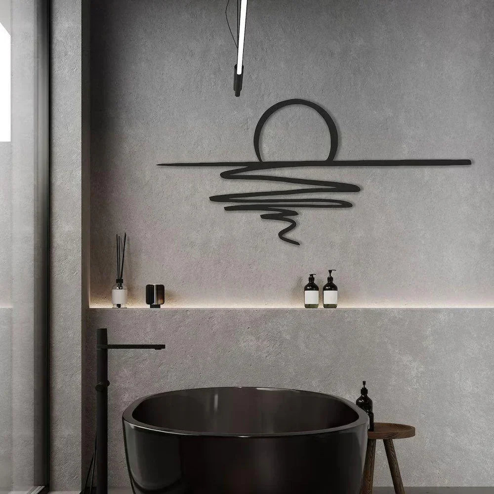 SereneSwirl - Modern Minimalistische Wandkunst für Stilvolle Räume