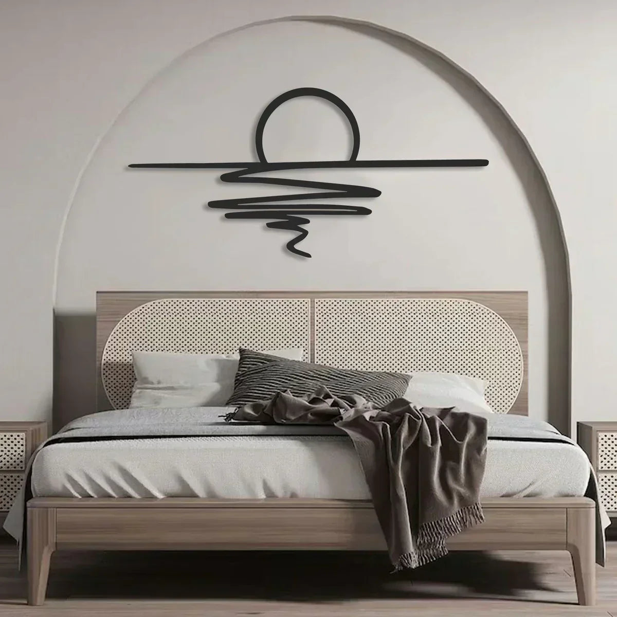 SereneSwirl - Modern Minimalistische Wandkunst für Stilvolle Räume