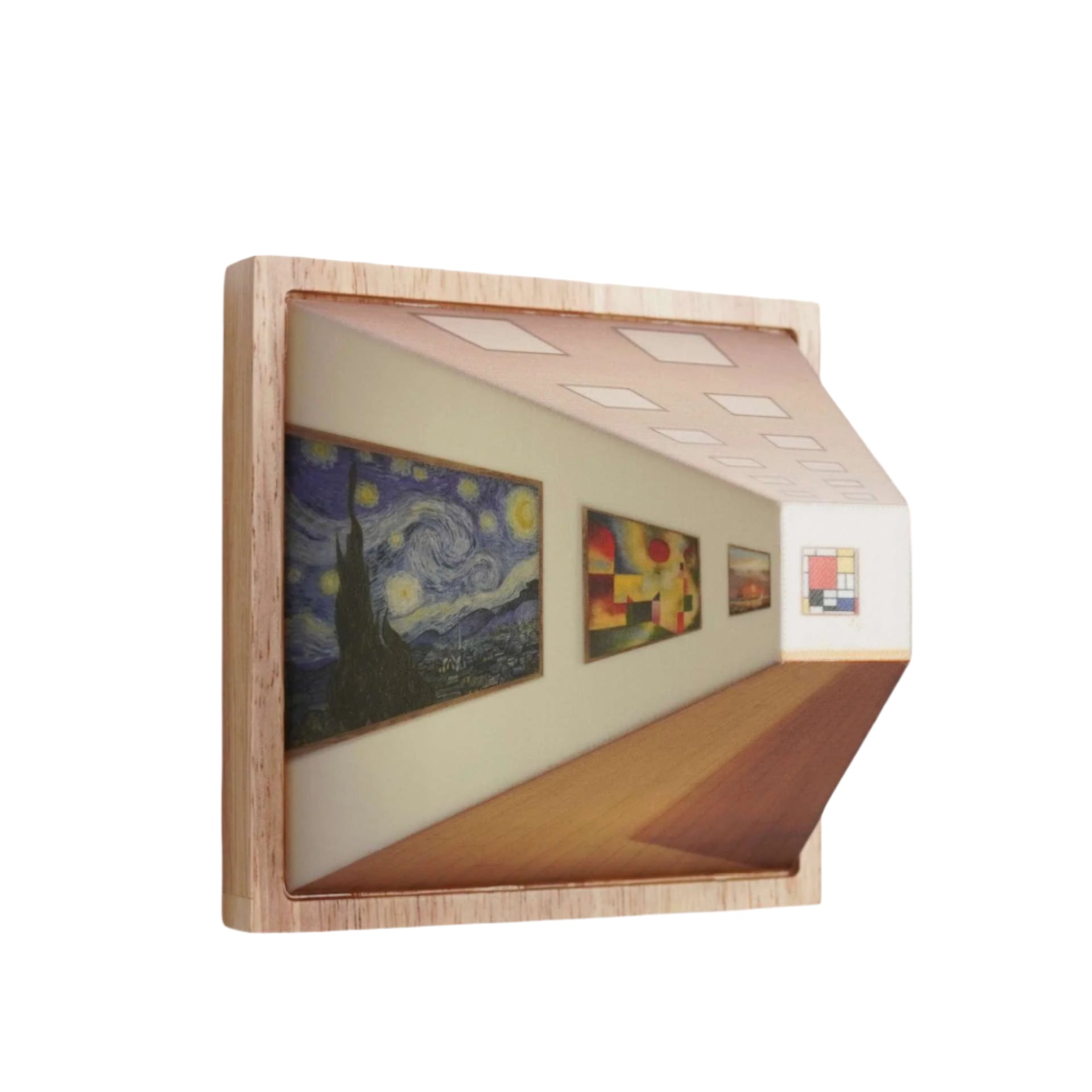 GalleryGlow - 3D kunstinspirierte Wandlampe mit beleuchteten Meisterwerken