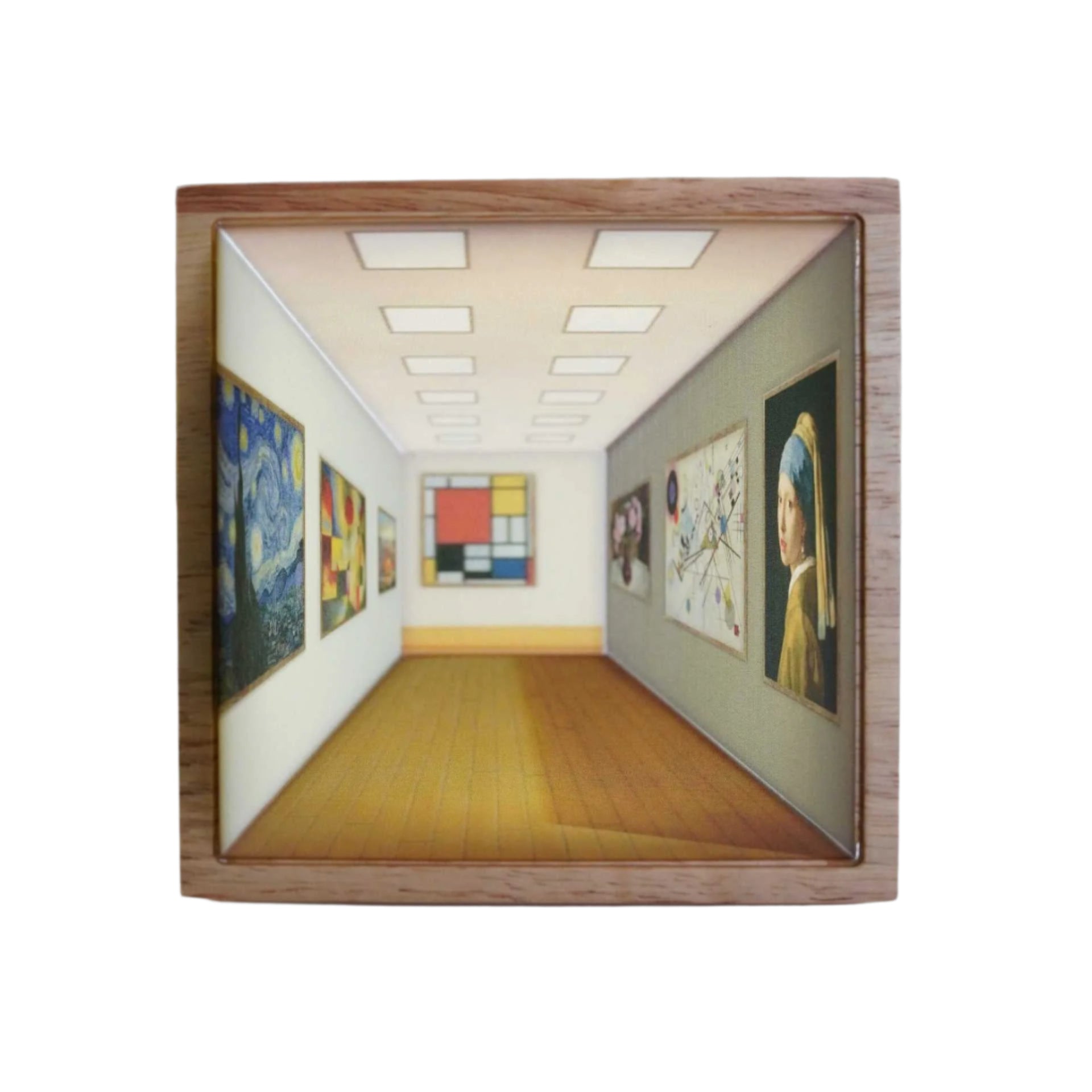 GalleryGlow - 3D kunstinspirierte Wandlampe mit beleuchteten Meisterwerken