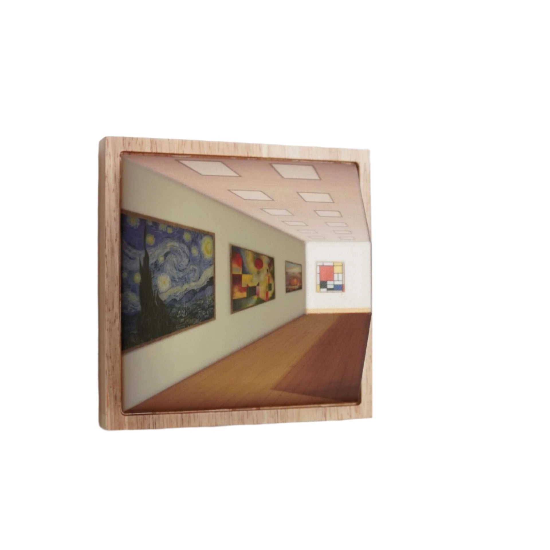 GalleryGlow - 3D kunstinspirierte Wandlampe mit beleuchteten Meisterwerken