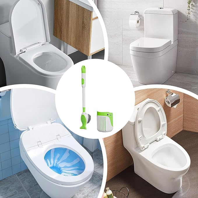 AquaScrub - Fischförmiger WC-Besen mit hygienischem Halter