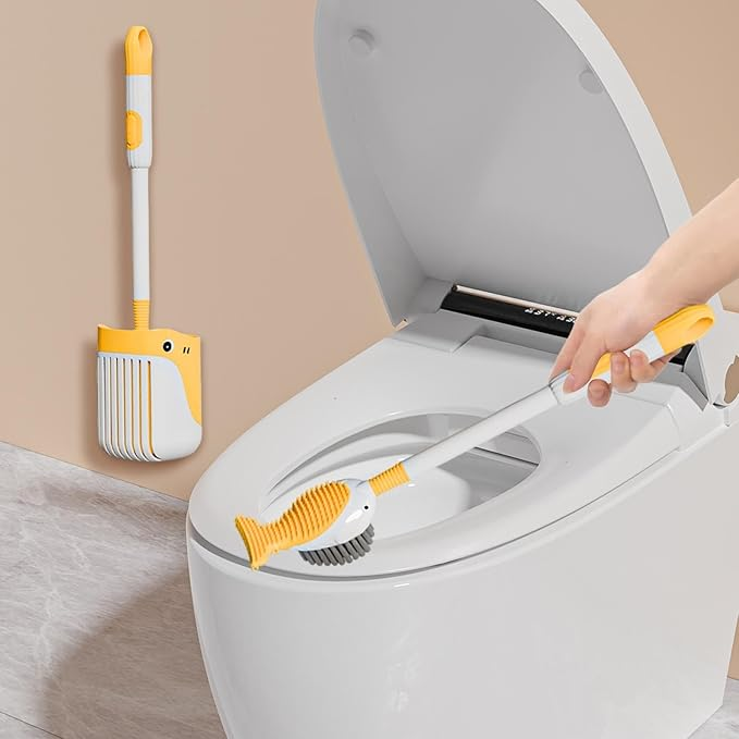 AquaScrub - Fischförmiger WC-Besen mit hygienischem Halter