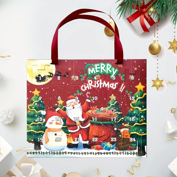 24-tägiger Adventskalender – Überraschungsgeschenkebox mit Weihnachtsdekoration