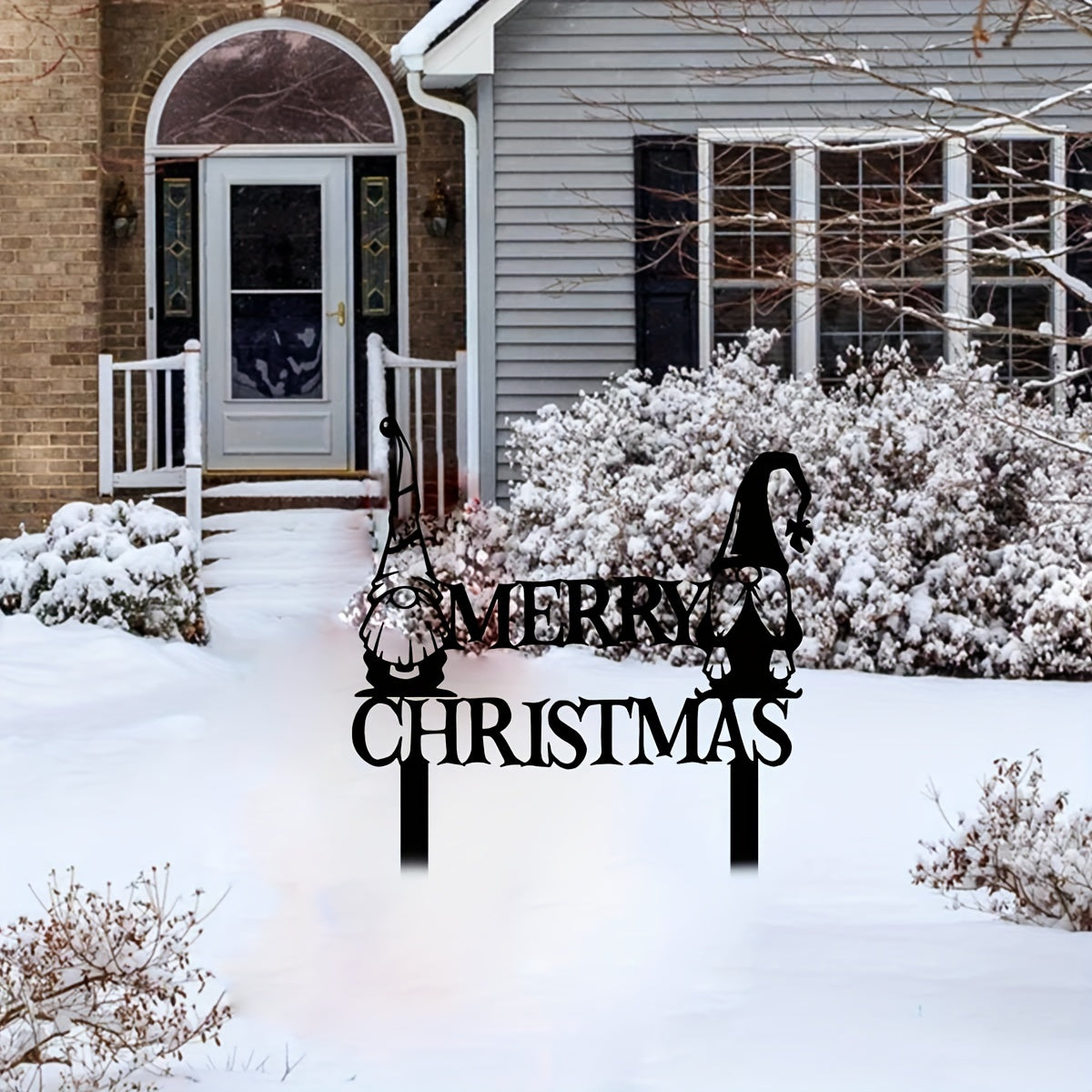 Charmant pique-jardin métallique de Noël