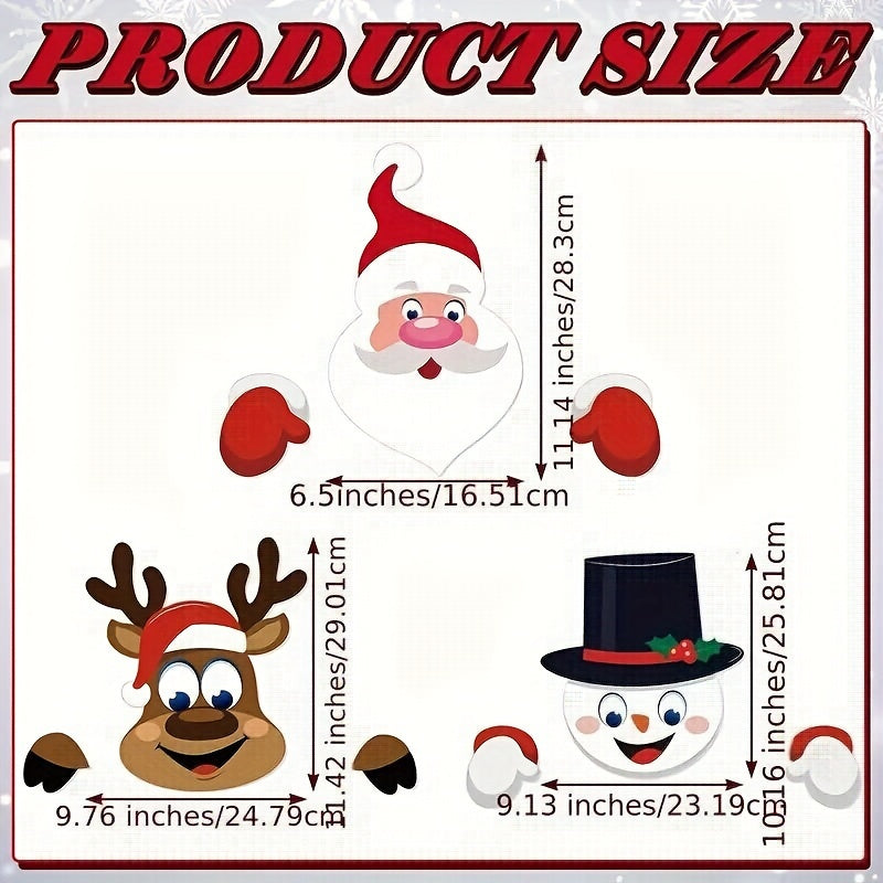 Festlich | Set de decoración de valla navideña de 3 piezas