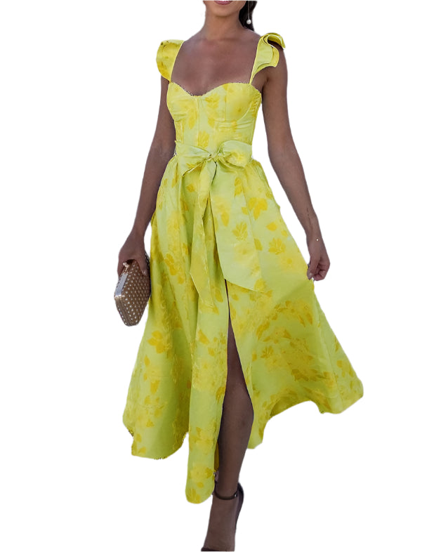 Daisy - Vestito con stampa a farfalle e fiocco