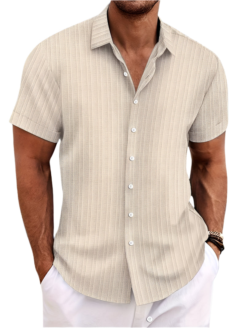 Clark - Klassische Kurzarmshirt mit Struktur für Herren