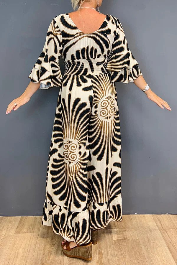 Janna - Mono de inspiración vintage con mangas acampanadas