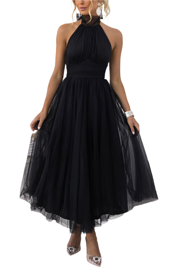 Lianna – Elegantes Midikleid mit Halsterhals
