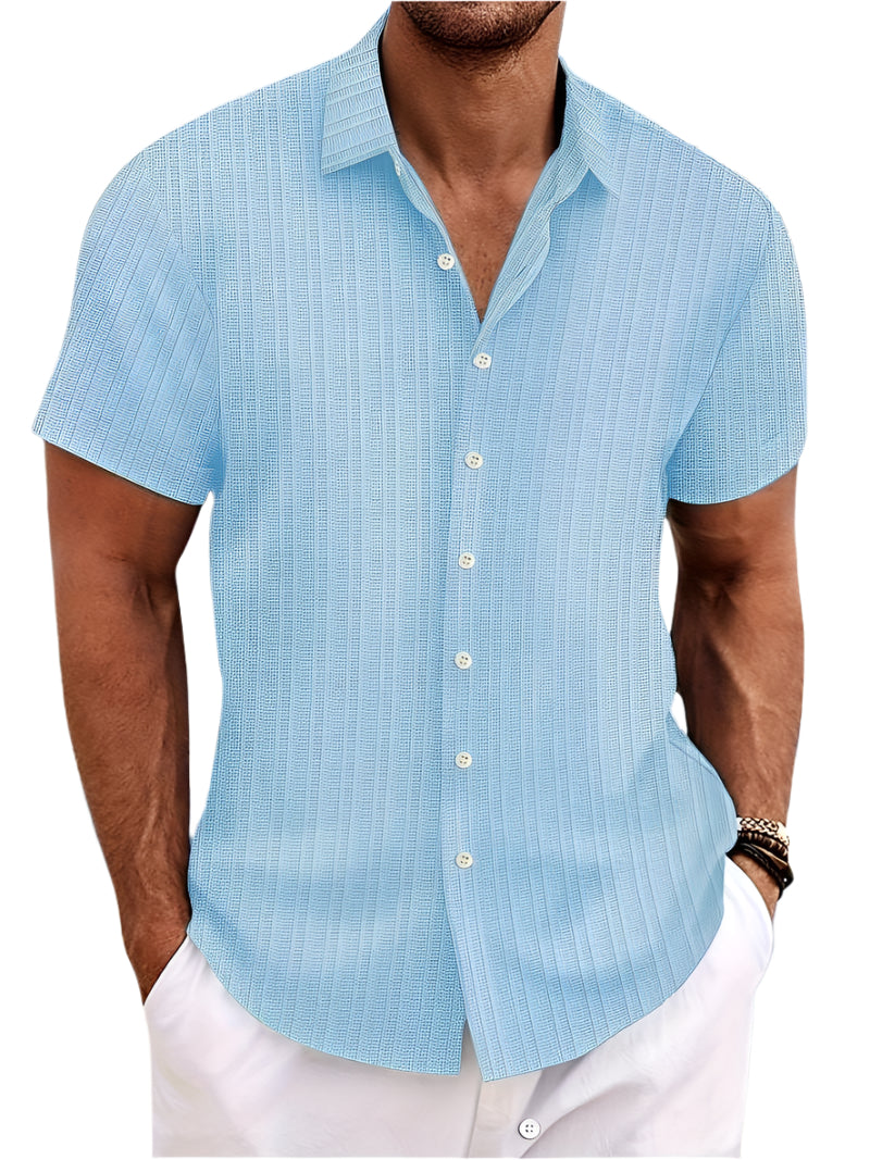 Clark - Klassische Kurzarmshirt mit Struktur für Herren