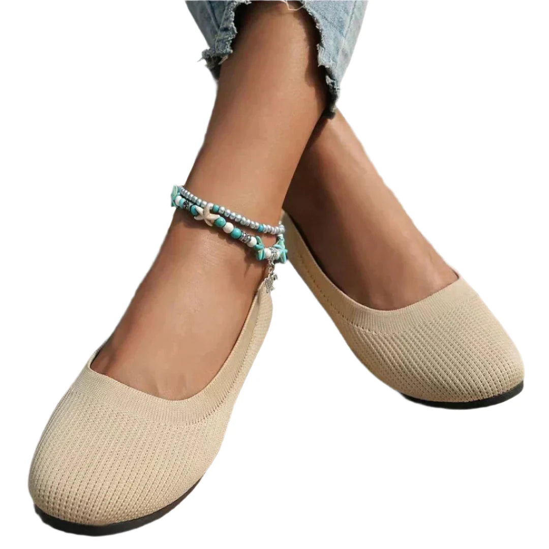 Ella - Ballerine lavorate a maglia in colori freschi