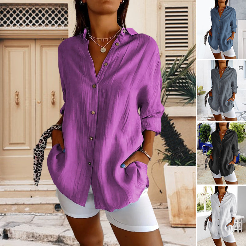 Matilde - Klassische plissierte Bluse