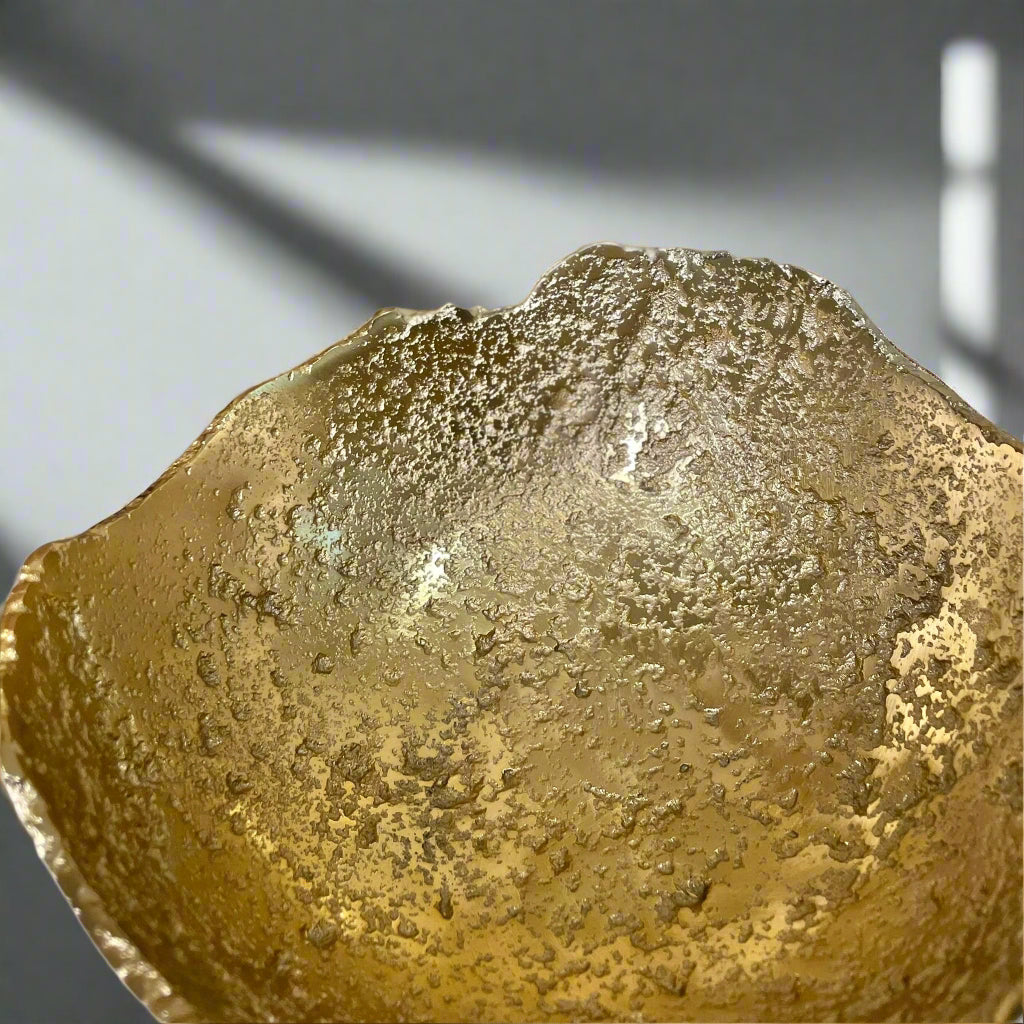 FusionBowl Zwei-Ton Silber & Gold Abstrakte Dekorative Schale