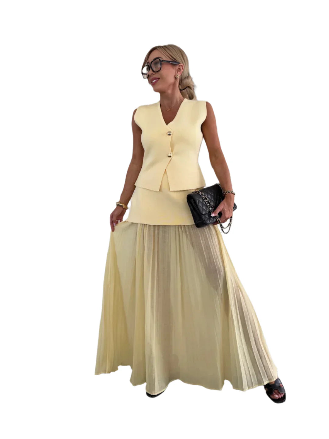 Clara – Elegantes Set mit Top und Rock