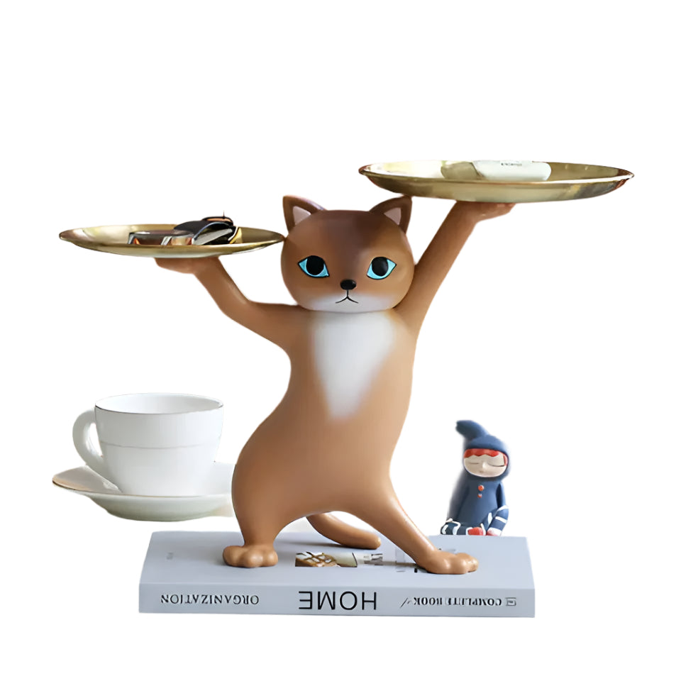 WhiskerCharm - Katzenförmiger Schmuckablage mit Charme