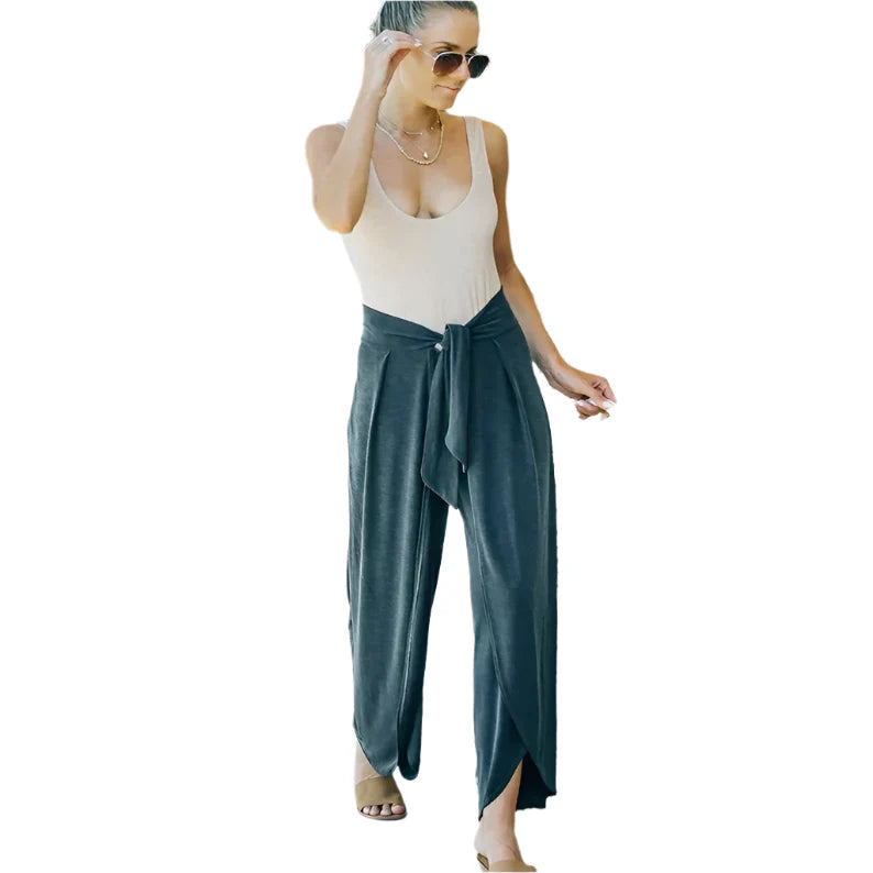 Lilja - Hohe Taille Hose mit Gürtel