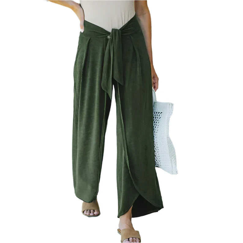 Lilja - Højtaljede bukser med bælte