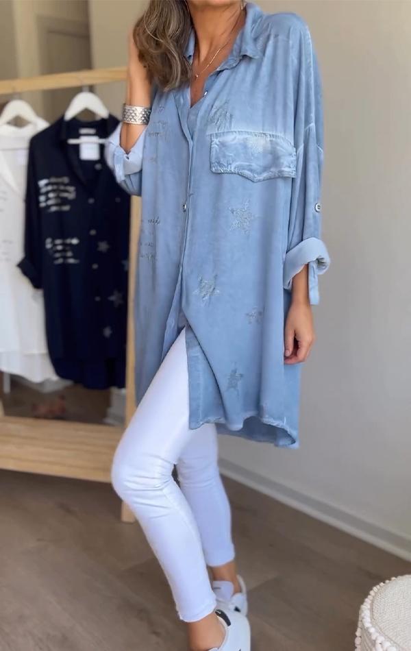 Alva - Camisa de un solo pecho Stjernetryk