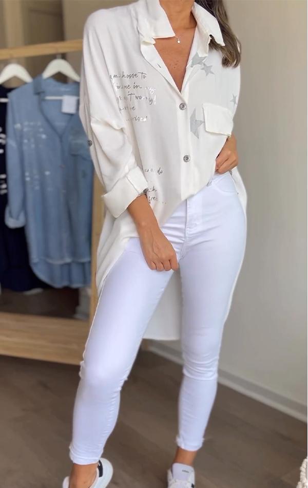 Alva - Camisa de un solo pecho Stjernetryk