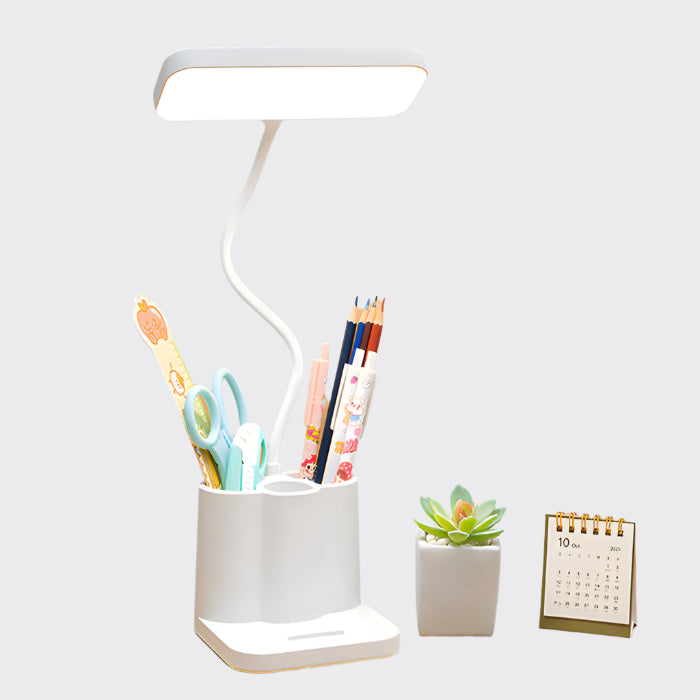 BrightBreeze - All-in-One Schreibtischorganisator mit LED-Lampe und Mini-Ventilator