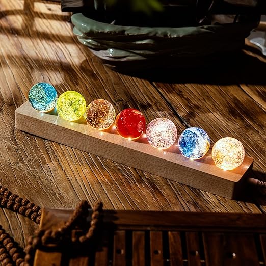 TranquilGlow – Luz ambiental de cambio de color en forma de cristal