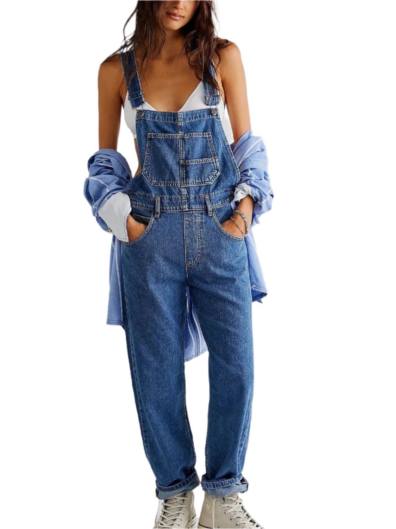 Janine - Klassische Denim-Latzhosen für den Alltag