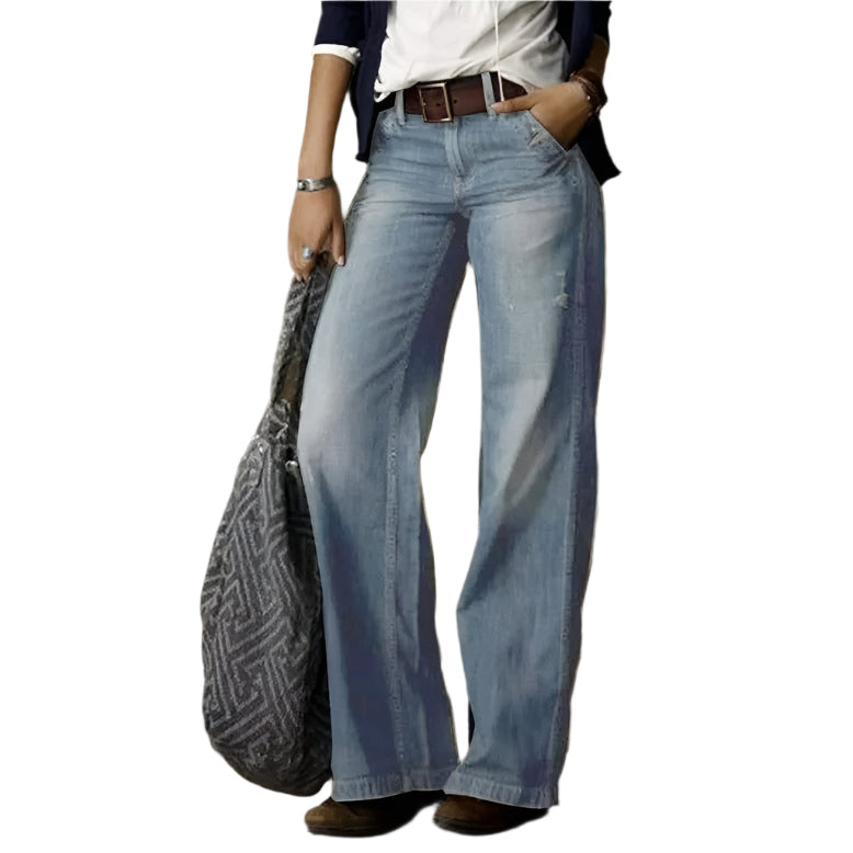 Luisa - Hochtaillierte Denim-Jeans mit Weiter Passform