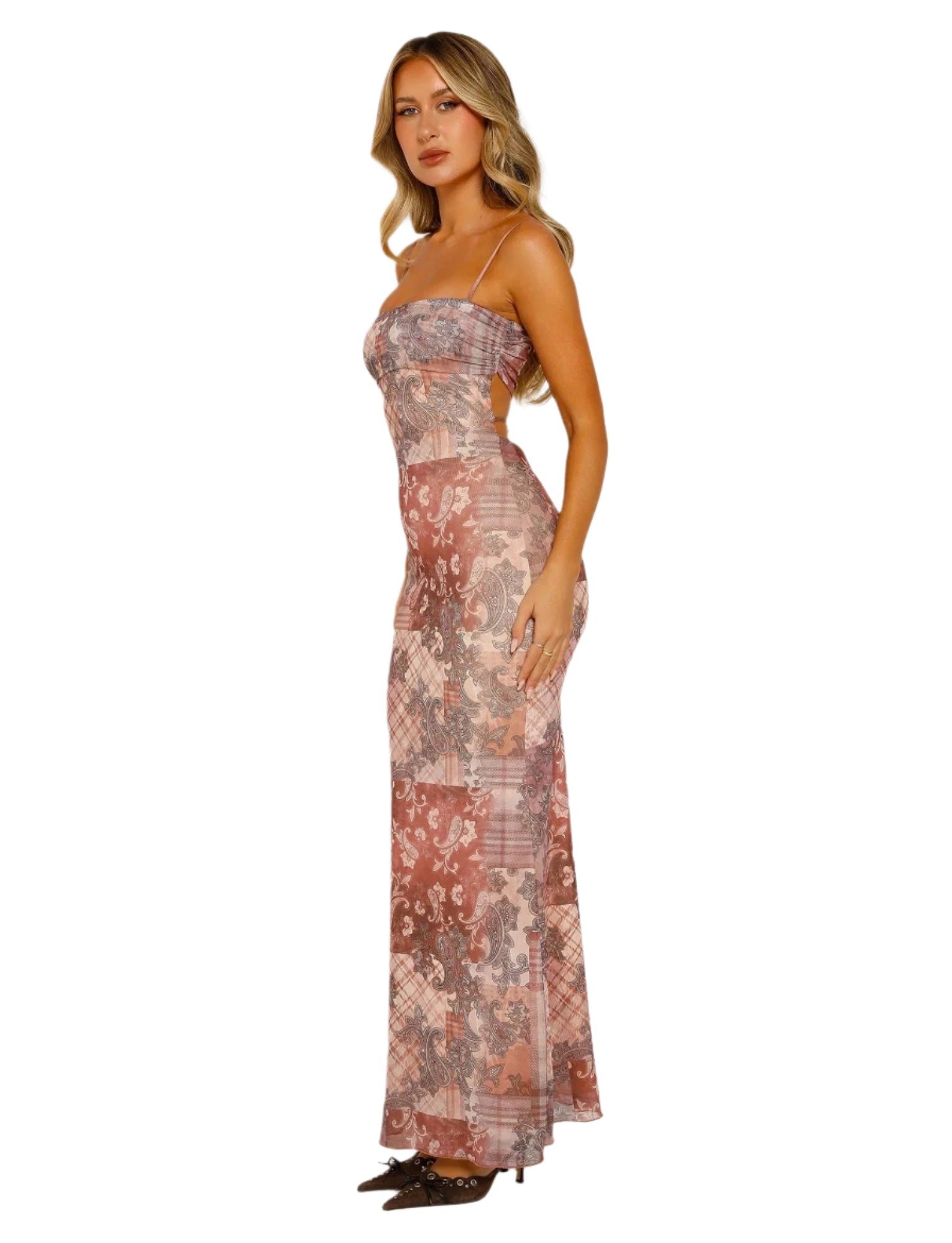 Lesley - Abito lungo con spalline sottili