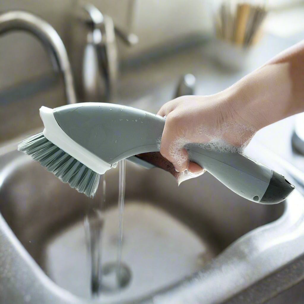 ScrubEase Pro Cleaning Brush – Multifunctional Scrubber with Built-In Soap Dispenser