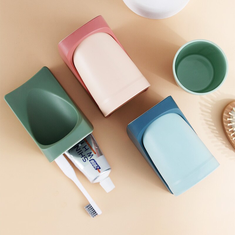 BrushEase – Wandmontierter Zahnbürsten- und Becherhalter