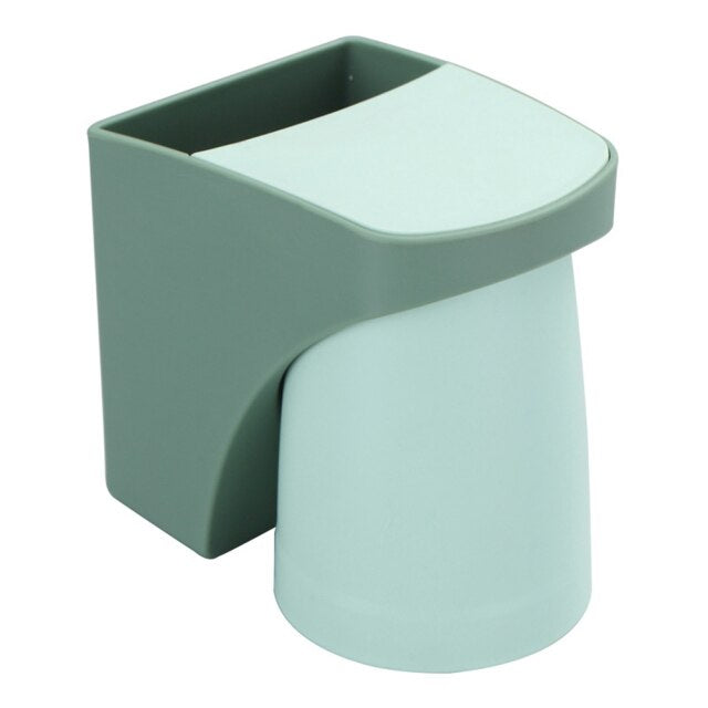 BrushEase – Wandmontierter Zahnbürsten- und Becherhalter