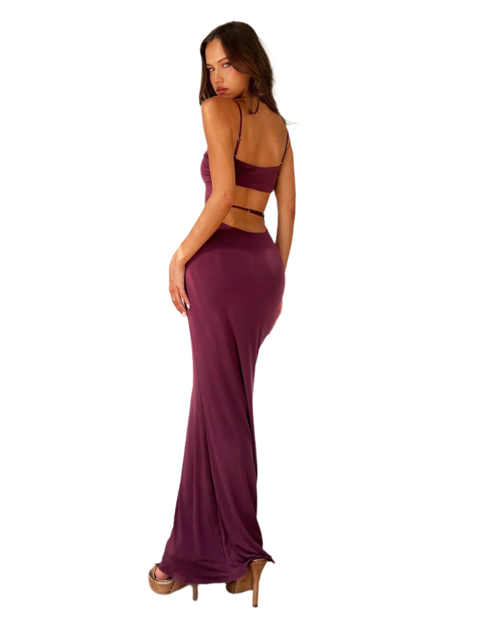 Lesley - Abito lungo con spalline sottili