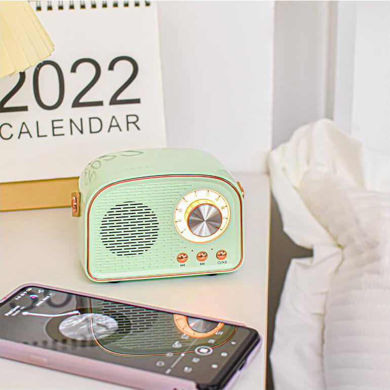 SoundEcho - Altavoz Bluetooth vintage con radio FM