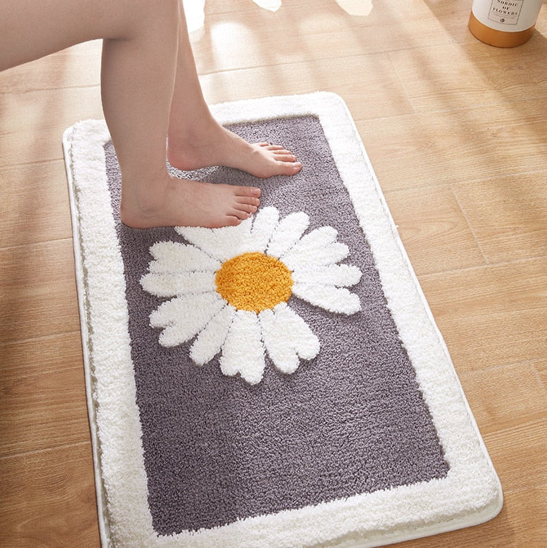 PetalPlush - Weiche Blumen-Badematte für einen gemütlichen Touch