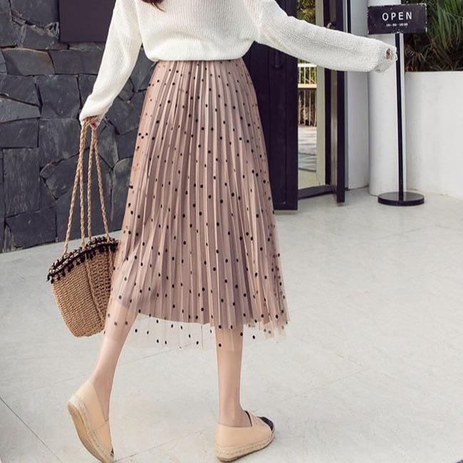 Frigg - Plissierte mittellange Rock